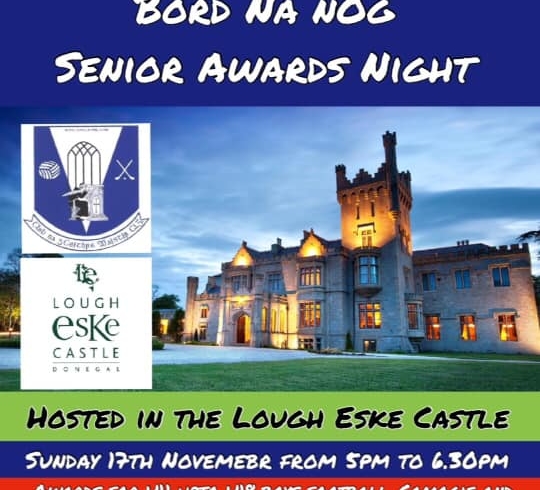 Bord na nÓg: Senior Awards Night, 17 November 2019